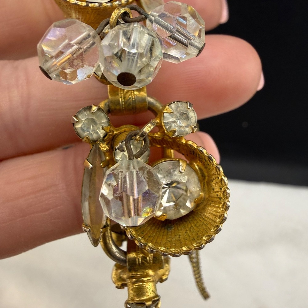 Vintage Juliana Rhinestone Bracelet Cha Cha Gold Tone 7" - Picture 2 of 11